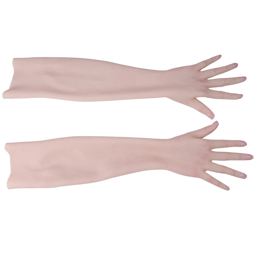 8TH GEN Eyung Artificial Skin Female Hand Mannequin Silicone Crossdresser Gloves 1 Pair for Cosplay Corssdress hand model props