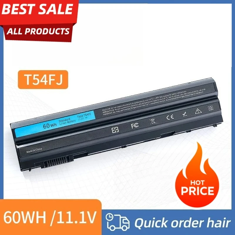 60WH T54FJ M5Y0X 8858X E6420 E5420 بطارية الكمبيوتر المحمول لديل خط العرض E5530 E6520 E6530 انسبايرون 4420 5425 7520 M421R N472 #1