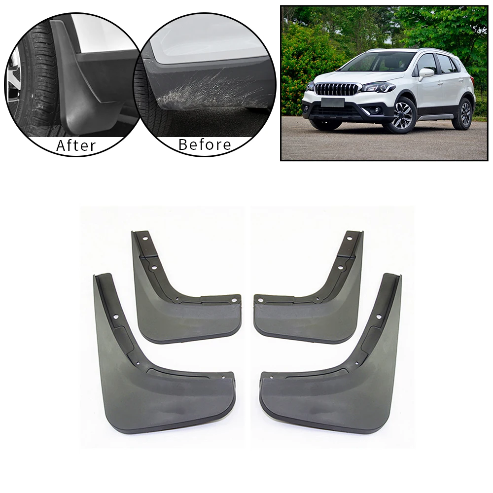 Mud Flaps For Suzuki S-Cross S Cross SCross 2014 Accessories Fenders Splash Flaps Guard Mudguard