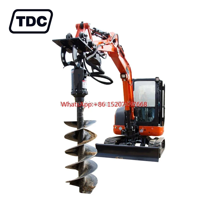 Hydraulic auger machine for earth drilling