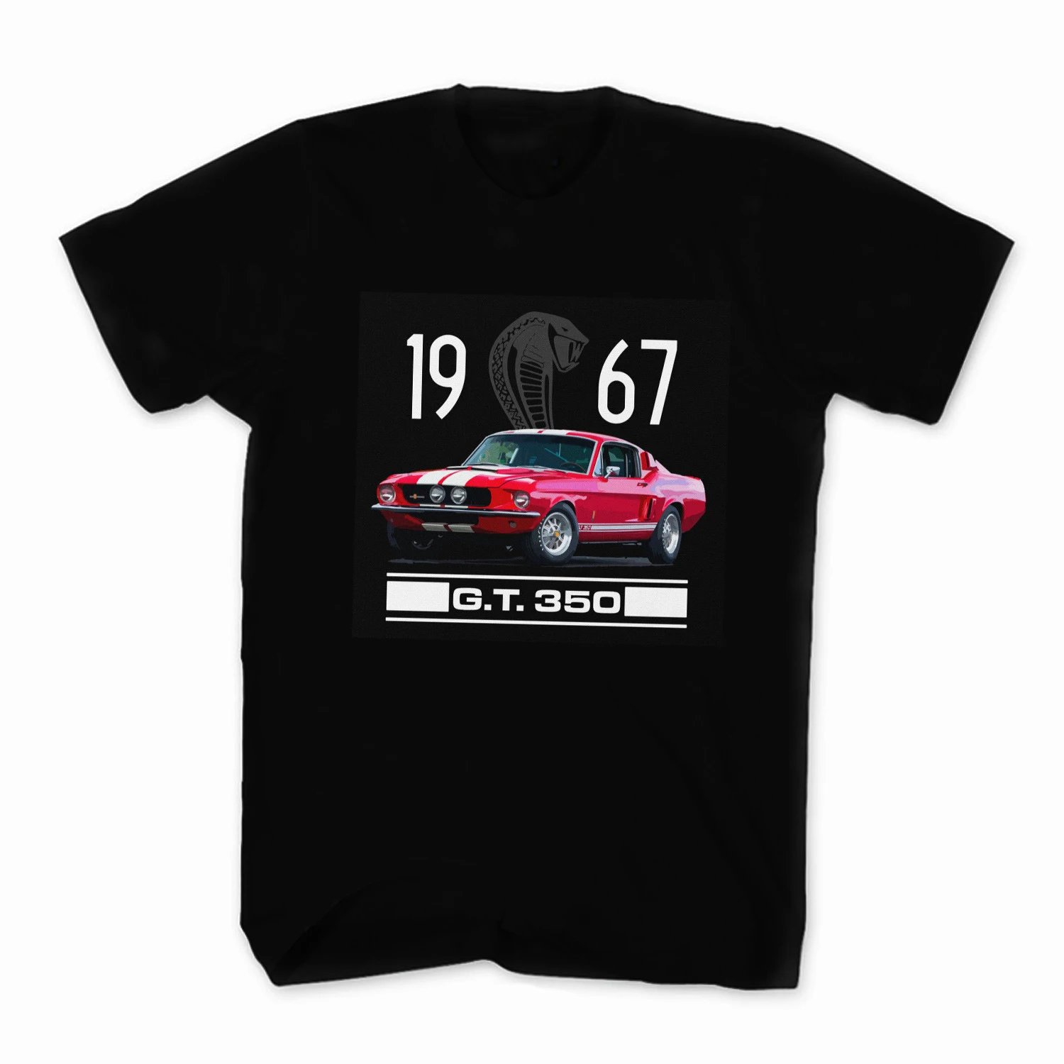 

1967 GT350 Mustang Fastback Collector America Car Gift T-Shirt New Short Sleeve Casual 100% Cotton O-Neck Summer Unisex T-shirt