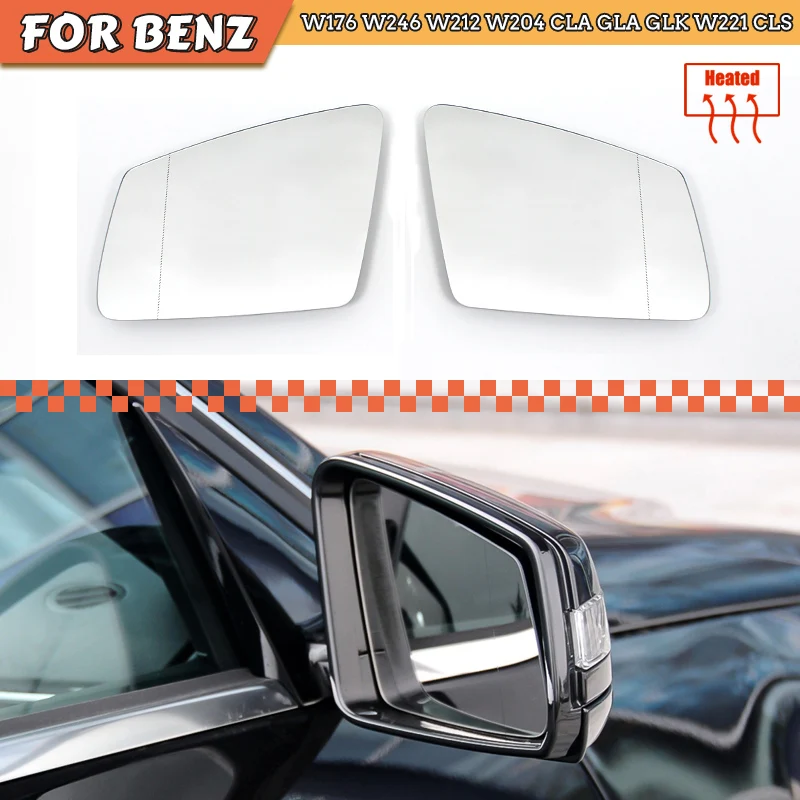 Für Mercedes-Benz A B C E GLA CLA CLS W176 W246 W212 W204 W221 W218: Beheiztes Außenspiegelglas, Rückspiegelplatte, Weitwinkel