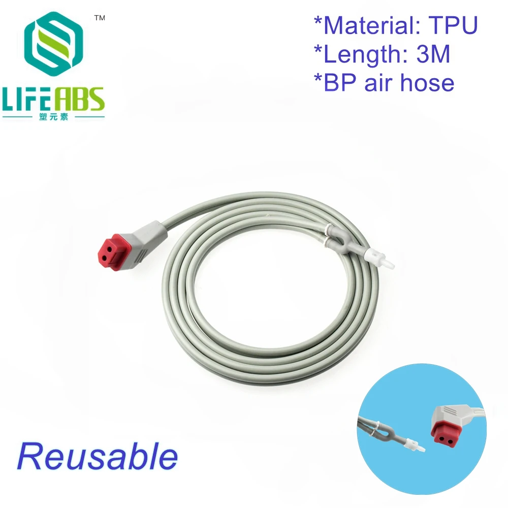 

Blood Pressure Cuff Air Hose Single Tube,L=3m.Compatible with Nihon Kohden, Nibp Extension Tube.