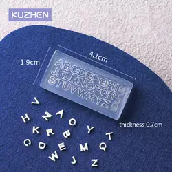 A-Z Letters Nail Art Silicone 26 Alphabets Mini Nail Molds 3D Cross Flower Nail Design Resin Molds DIY Crafts Carving Mould