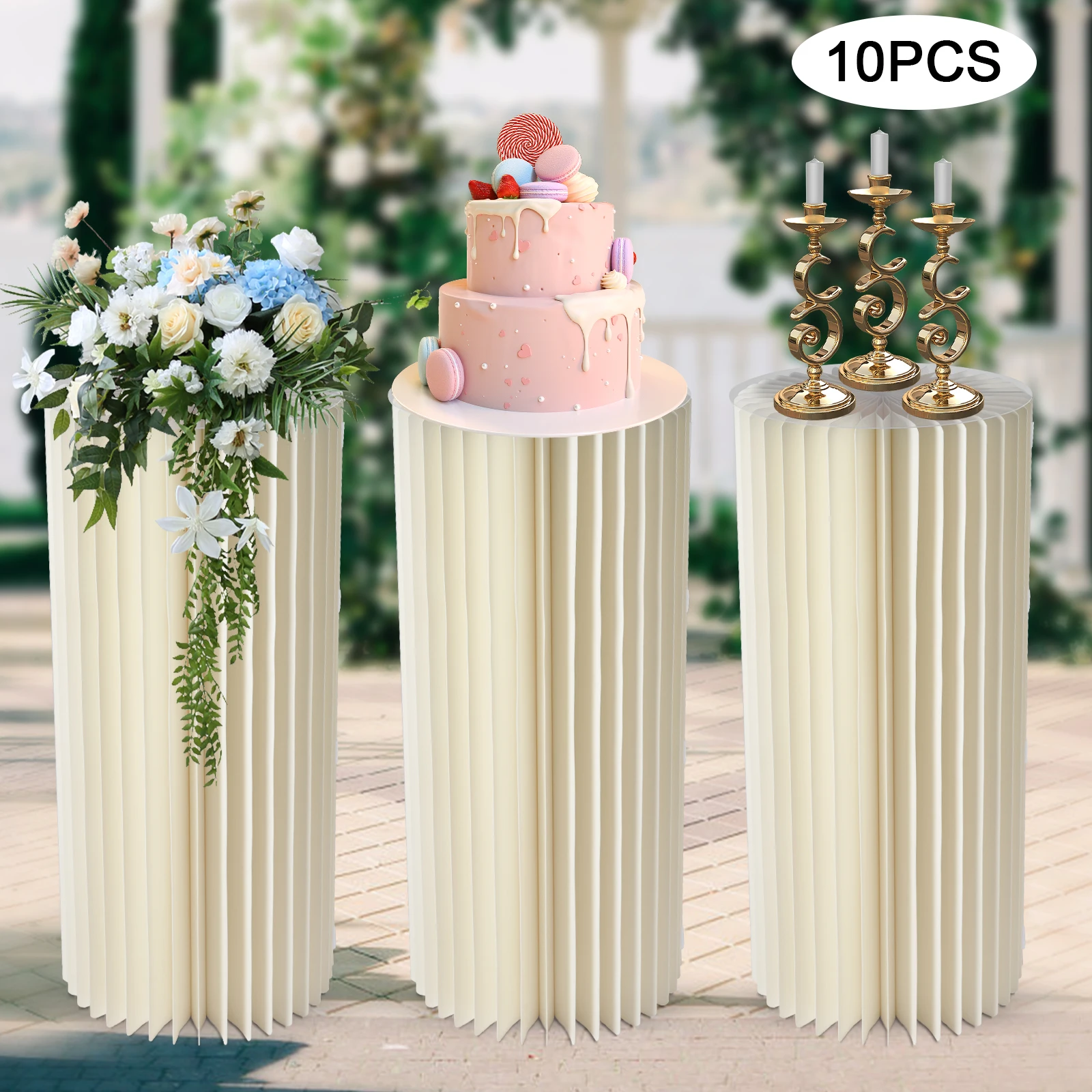 

Wedding Centerpieces Cardboard Vases - 10 Pcs 31.5inch Tall Flower Vase Flowers Stand for Party Tables Decorations