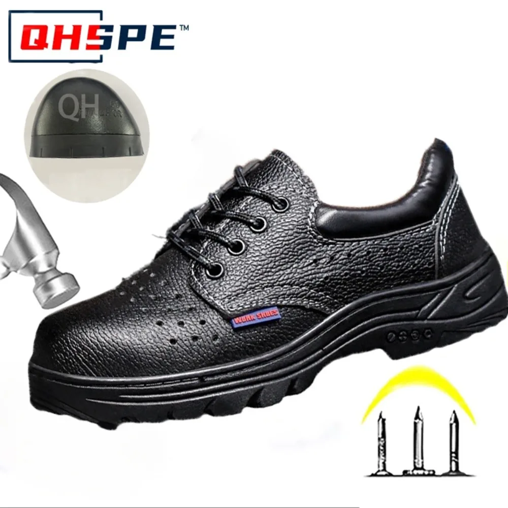 

Labor Protection Shoes Breathable Steel Toe Caps Anti Smashing Lightweight Anti Slip Wear-Resistant Protective Shoes for Welders