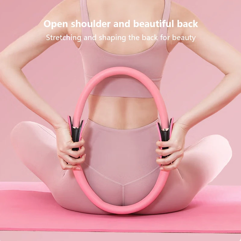 Yoga Fitness Pilates Ring Yoga Ring Open Back Ring Magic Ring Pelvic Floor Muscle Training Yoga Circle Gym/Home Workout Supplies