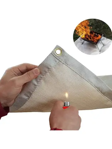 1pc 바베큐 화재 방지 구덩이 매트 캠핑 피크닉 바베큐 매트 고온 다림질 난연 카펫 야외 실내