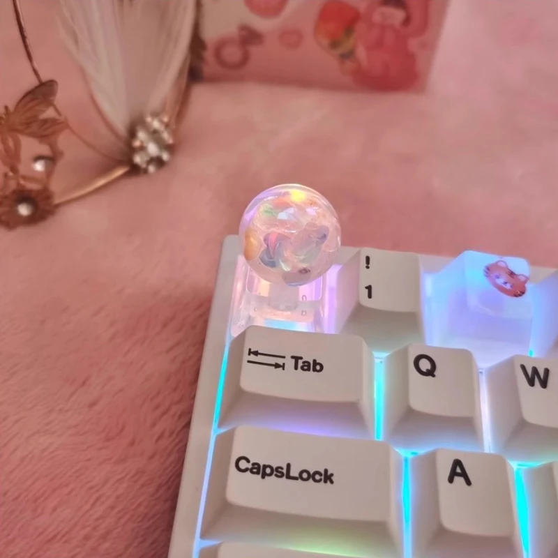 Transparent Crystal Ball Theme Keycaps Set 3D Resin Artisan Key Caps Custom Original Handmade Keycaps for Mechanical Keyboard - Image 5