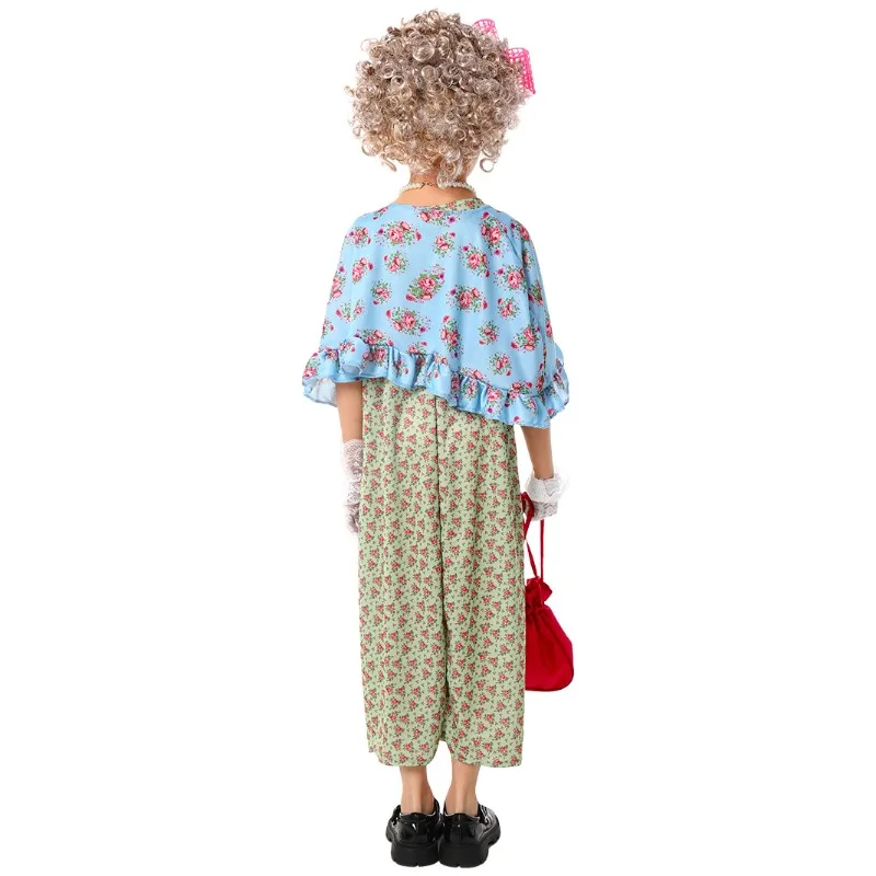 ชุดคอสเพลย์วันที่ 10 ของเปิดเทอม ชุดคุณยายสำหรับงานฉลอง 100 วัน ชุดแต่งกายคุณย่าสำหรับเด็กผู้หญิง อายุ 3-12 ปี ชุดเล่นบทบาทสมมติ