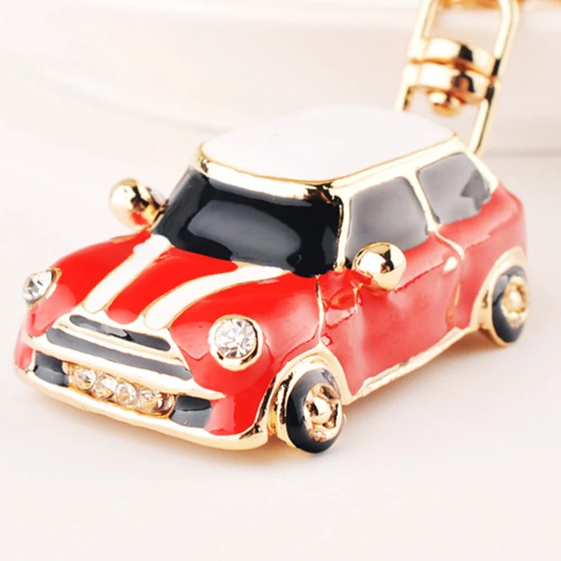 Cute Car Alloy Keychain Keyring Pendant Car Model Key Chain Ring Holder For Mini Cooper S JCW One Countryman Accessories