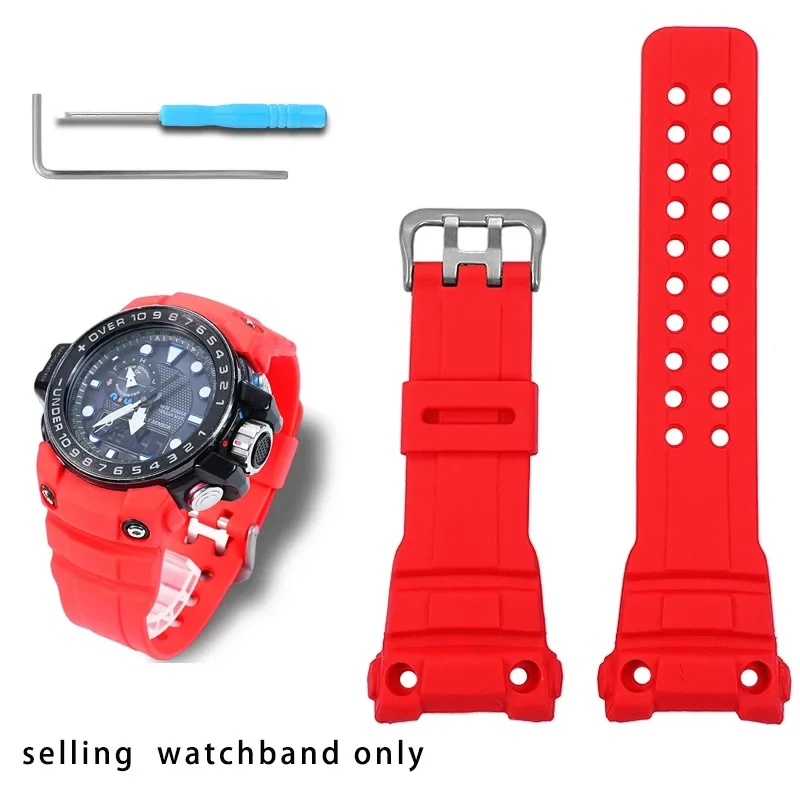 

Special interface silicone watch strap for Casio Navigation Master 5371 GWN-1000/GWN-1000B series silicone watch strap bracelet