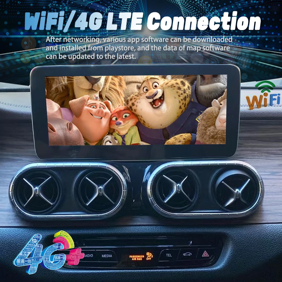 شاشة Qled 12.3 بوصة لسيارة Mercedes X Class 250d 2019 X200 X220d X350d W470 أندرويد مشغل فيديو الوسائط المتعددة ستيريو GPS CarPlay