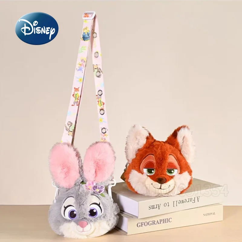 

Disney Judy Nick New Women's Shoulder Bag Luxury Brand Fashion Plush Shoulder Messenger Bag Cartoon Cute 3D Plush Doll Bag