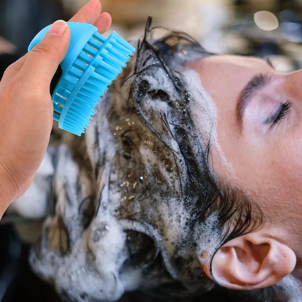 

2Pcs Silicone Hair Scalp Massager Shampoo Brush for Thick Thin Short Long Hair Home Use Itchy Scalp Relief Promotes Metabolism