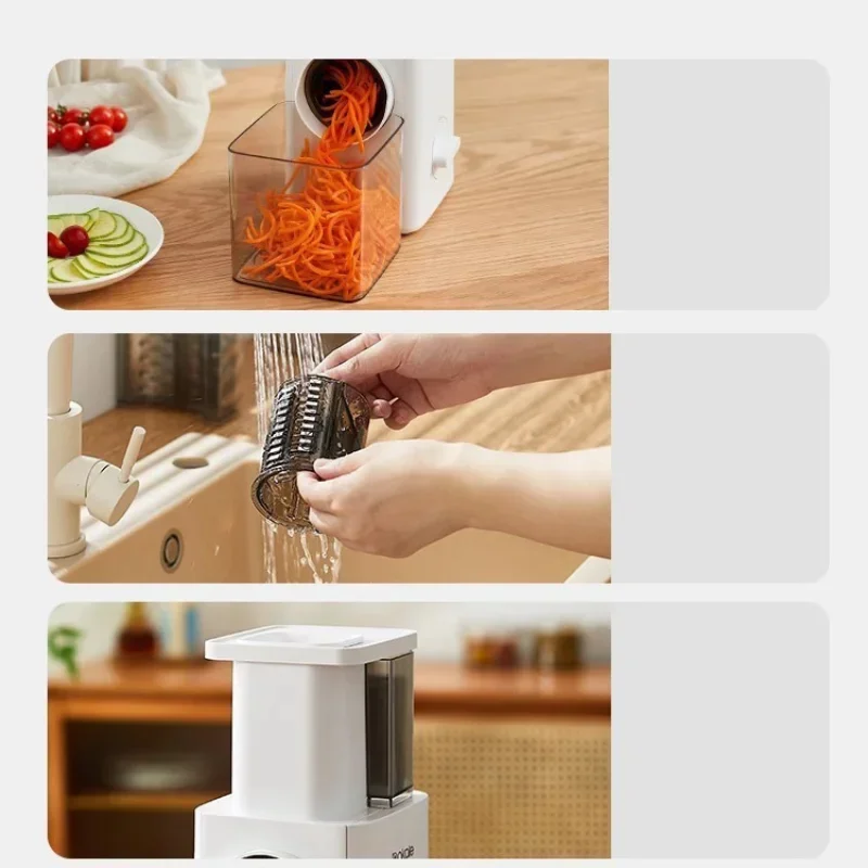 Electric Vegetable Cutter 1PC Household Automatic Multi-function Vegetable Slicing and Shredding Kitchen Supplies