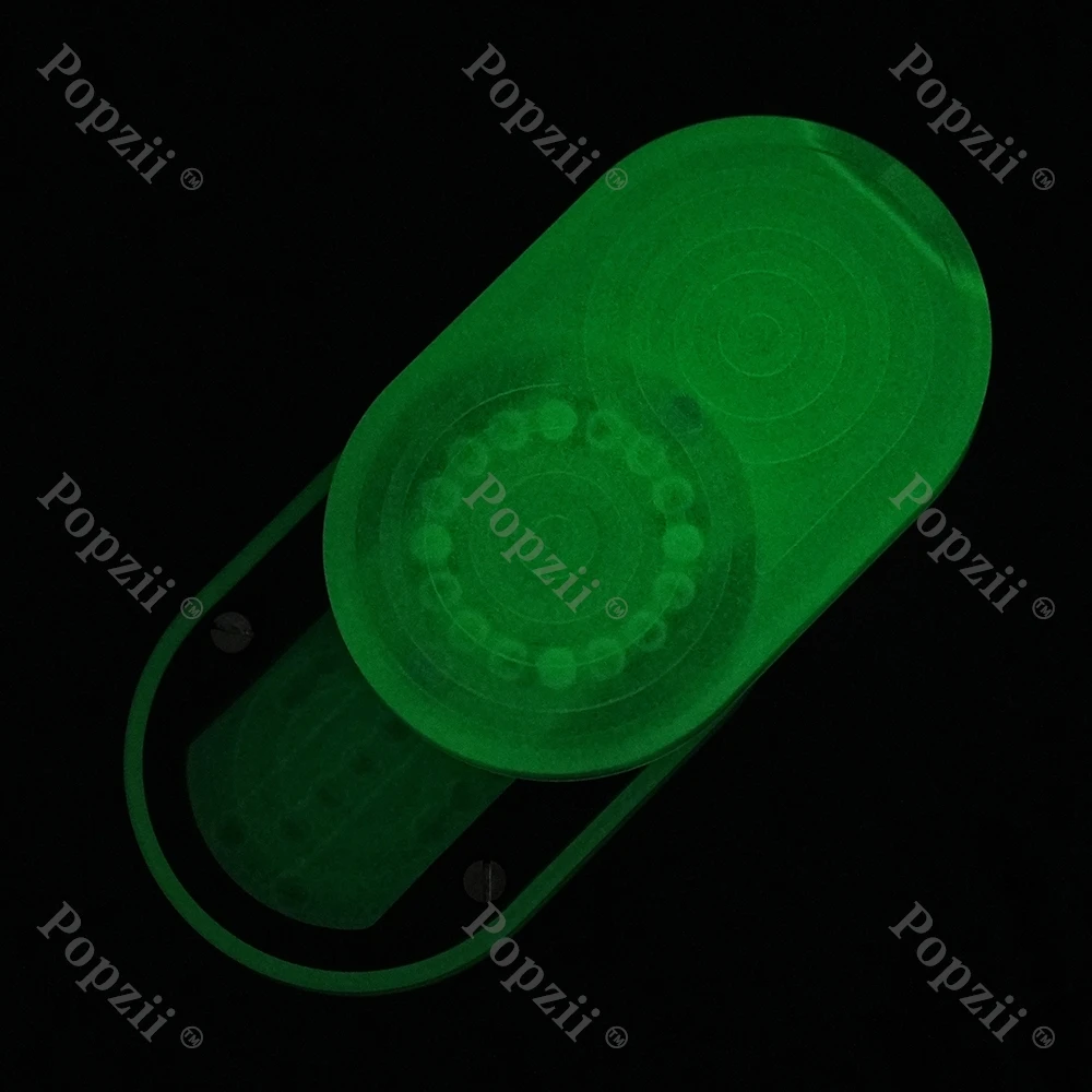 HALOO PLAYER PMMA EDC lumineux rotation gauche et droite 360 °   Curseur de poussée mécanique, jouet de agitation, jouets d'anxiété au bureau