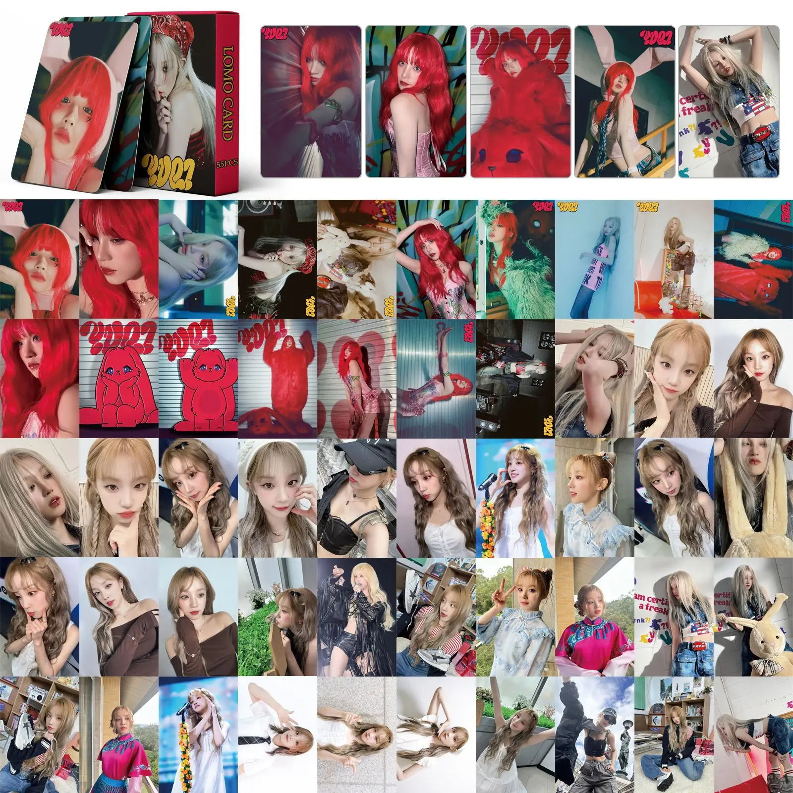 Imagem -02 - Cartões Kpop Gidle Lomo Photocards Song Yuqi Solo Novo Álbum G-idle Cartões de Impressão Fotográfica 55 Unidades