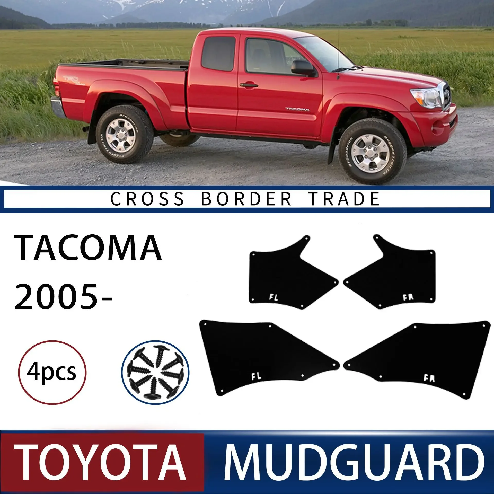 

For 2005 Toyota Tacoma front fender liner mudguard Fender Mudflaps Front Rear Flares Splash Guards Cover Car Accessorie