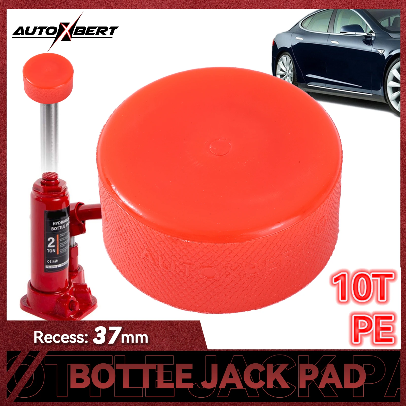 Bottle Jack Pad Support Point Adapter Jacking Removal Repair Tool For 10Ton Bottle Jack Auto Accessories 60 x 30mm Polyethylene