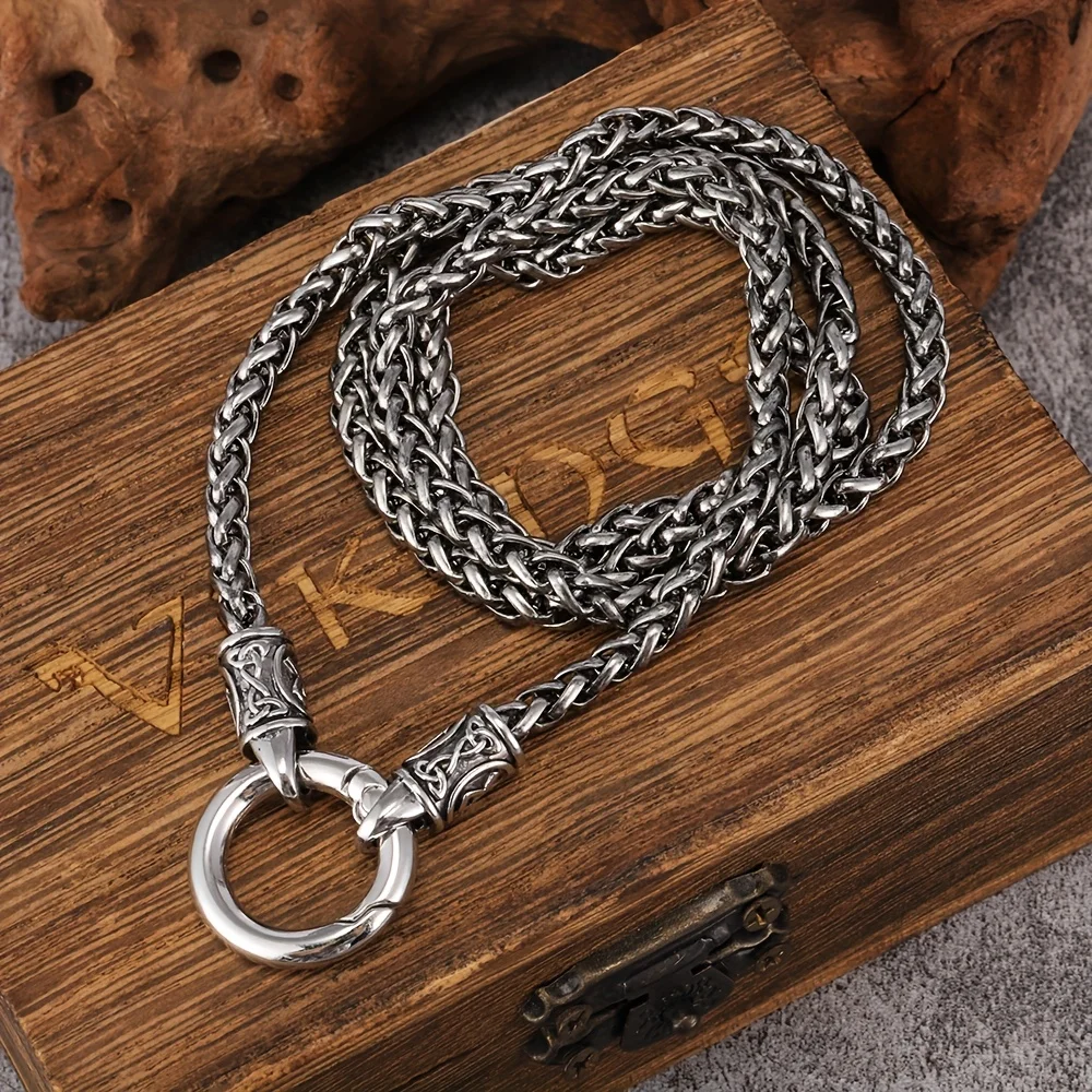 Collar de cadena de hueso de dragón para hombre: colgante minimalista tejido de cadena de hueso de serpiente, collar minimalista, cadena duradera