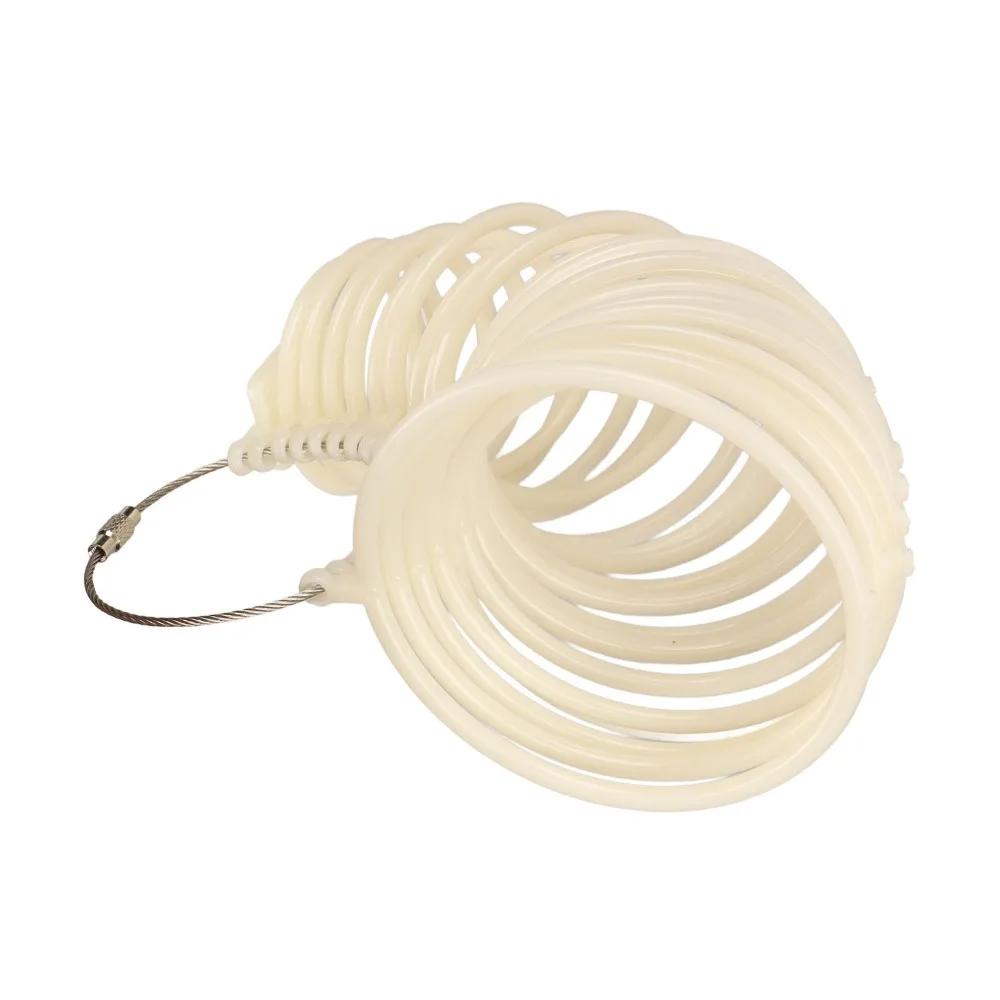 White Plastic Bracelet Sizer Lightweight Design Accurate Measurement Bracelet Gauge Plastic Adjustable Tool Jewelry Gauge