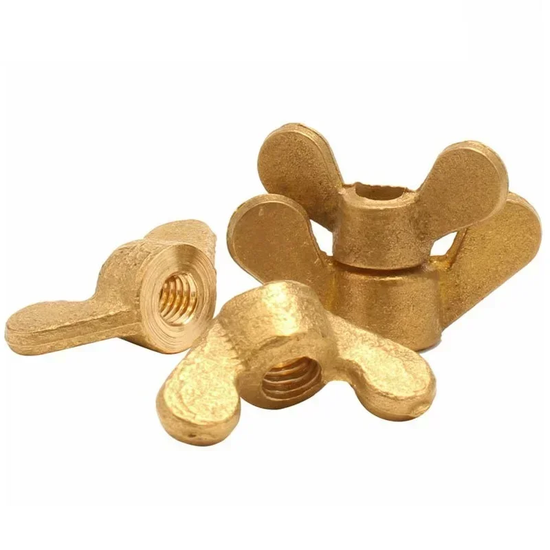 50Pcs M3 M4 M5 M6 M8 M10 Brass Wing Nuts Butterfly Hand Knurled Tighten Nuts