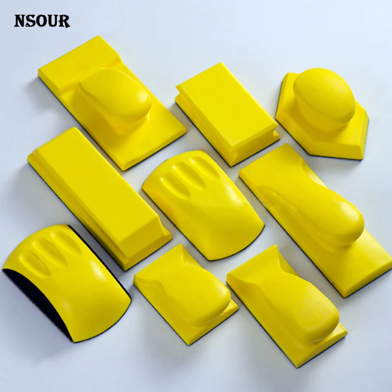 

All Sizes Hand Sanding Block Back-up Sanding Pads for Sandpaper Sanding Discs Holder for Woodworking Manual Polishing Hook-Loop