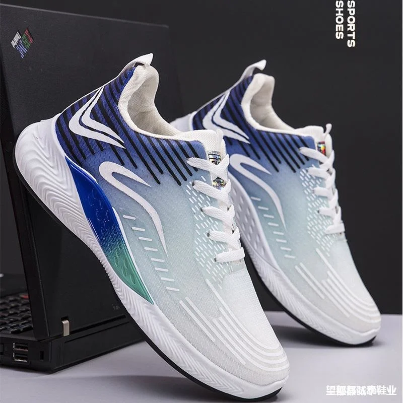 

Men's Flame Printed Sneakers Flying Weave Sports Shoes Comfortable Running Shoes Outdoor Men Athletic Shoes