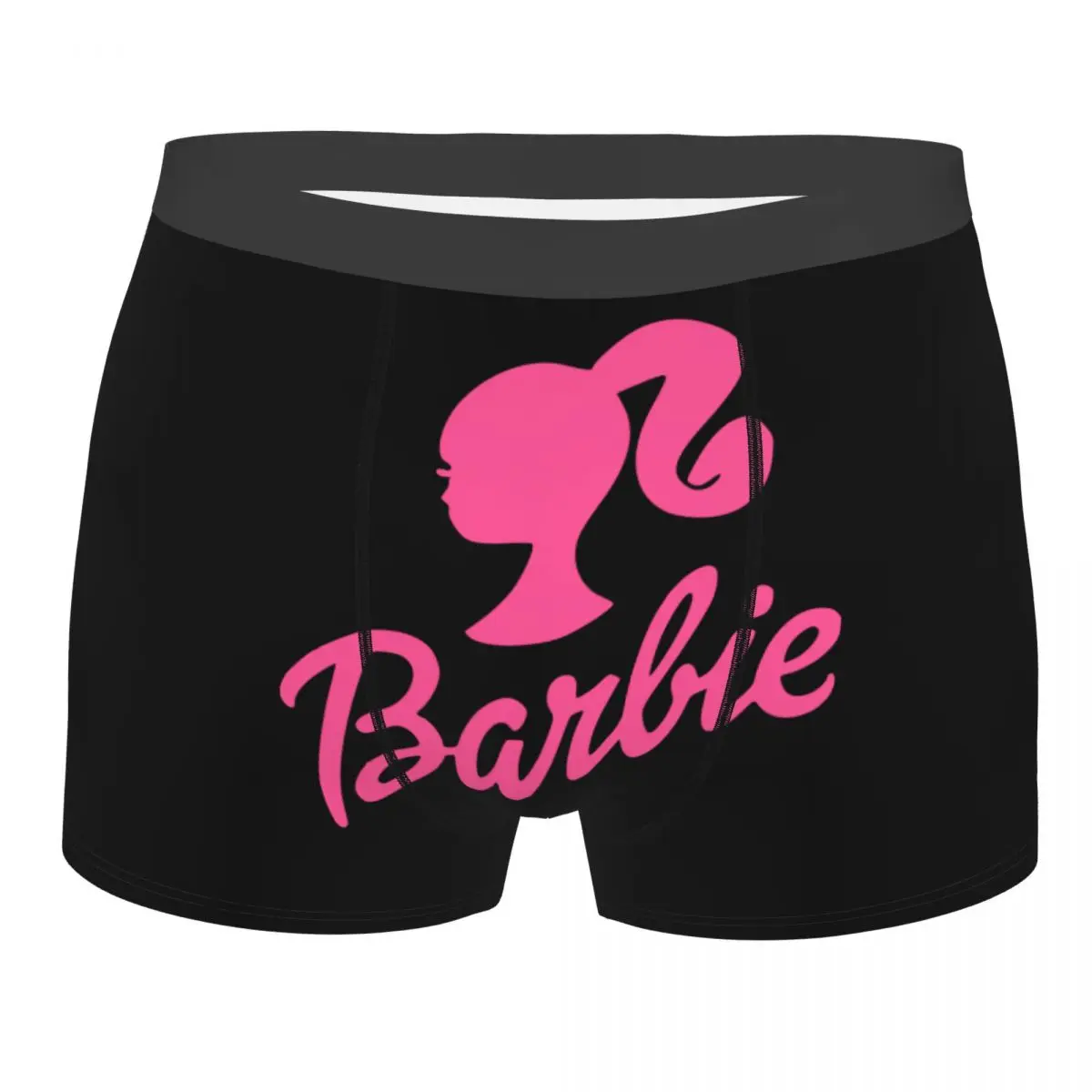 Customized Funny Barbie Logo Boxers Shorts Panties Male Underpants Breathable Cute Briefs Underwear