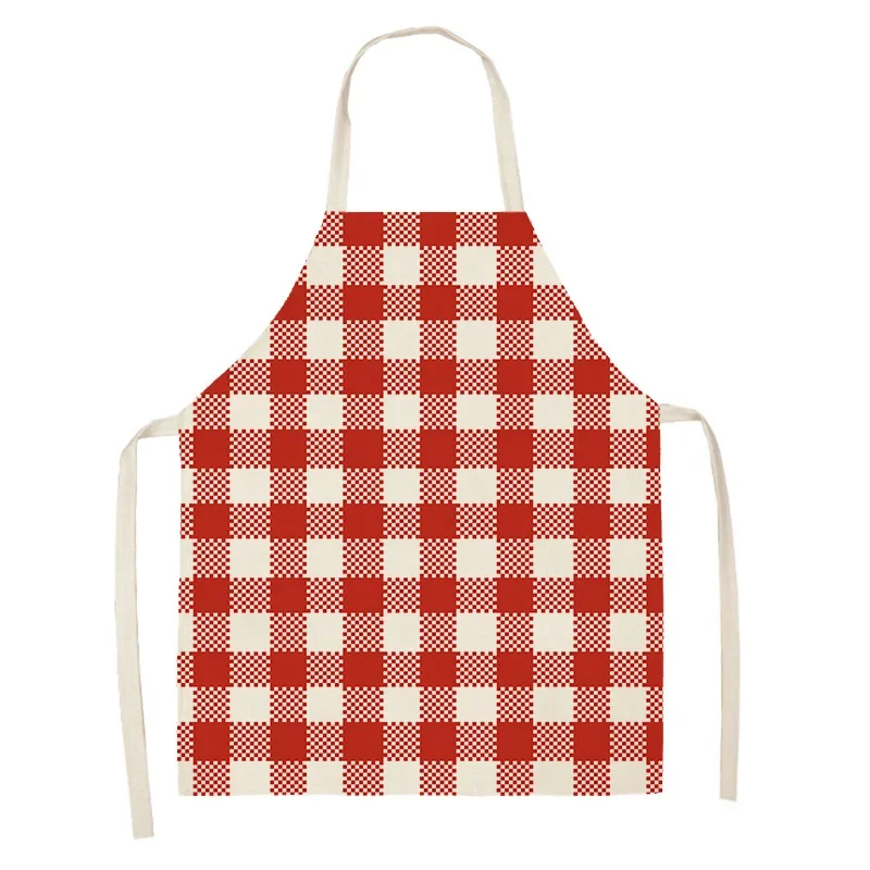 Women\'s kitchen apron Linen man Children\'s Big size Child girl Waterproof boho Half Work Coffee simple Modern geometric pattern