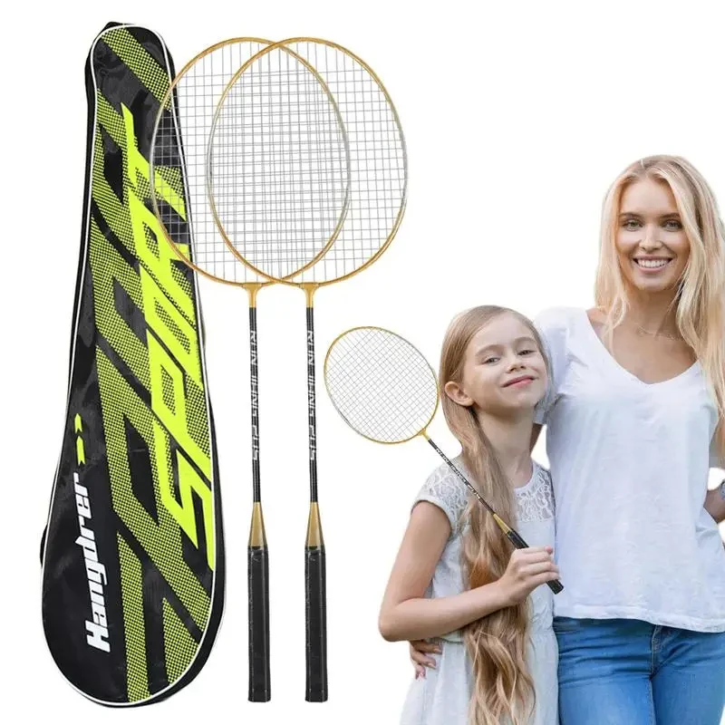 Badminton Rackets Set Professional Badminton Racket Set For Adults Lightweight Badminton Equipment Sweat Absorbent For Adults