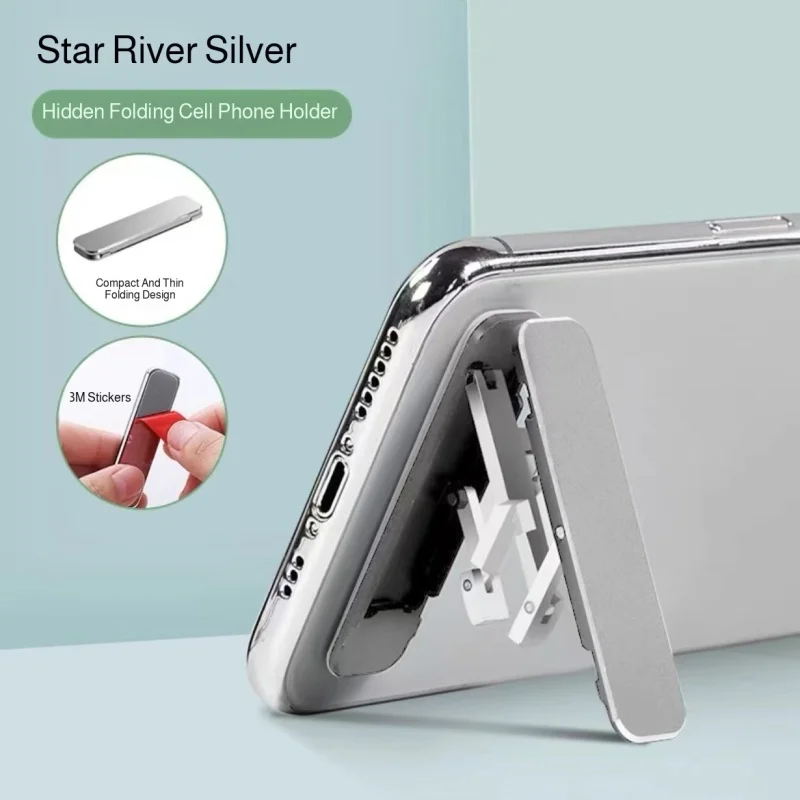 

Mini Multifunctional Ultra-Thin Phone Stand,Creative Foldable Portable Phone Holder,Compatible with All Phones for Video/Viewing
