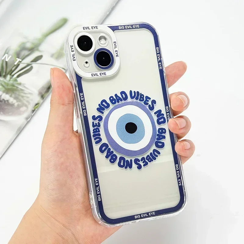 Lucky Eye Blue Evil Eye Print Phone Case For Xiaomi Mi 13 12 11 Lite 12T 13T Poco X5 F5 X3 Pro Redmi Note 13 12 12S 11 10S Cover