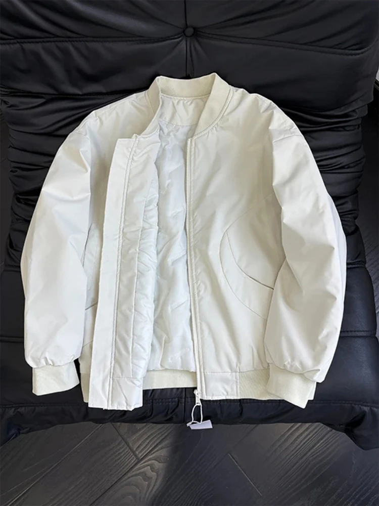 

Thiened Warm Cotton Flight Jaet Ma American Sle Бейсбольное пальто мужское осенне-зимнее длинное свечение из полиэфирного волокна Cleanfit...