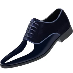 Trendy Dress Shoes for Men Patent Leather Oxfords Casual Business Shoes Lace Up Formal Office Work Shoes for Men Party Wedding