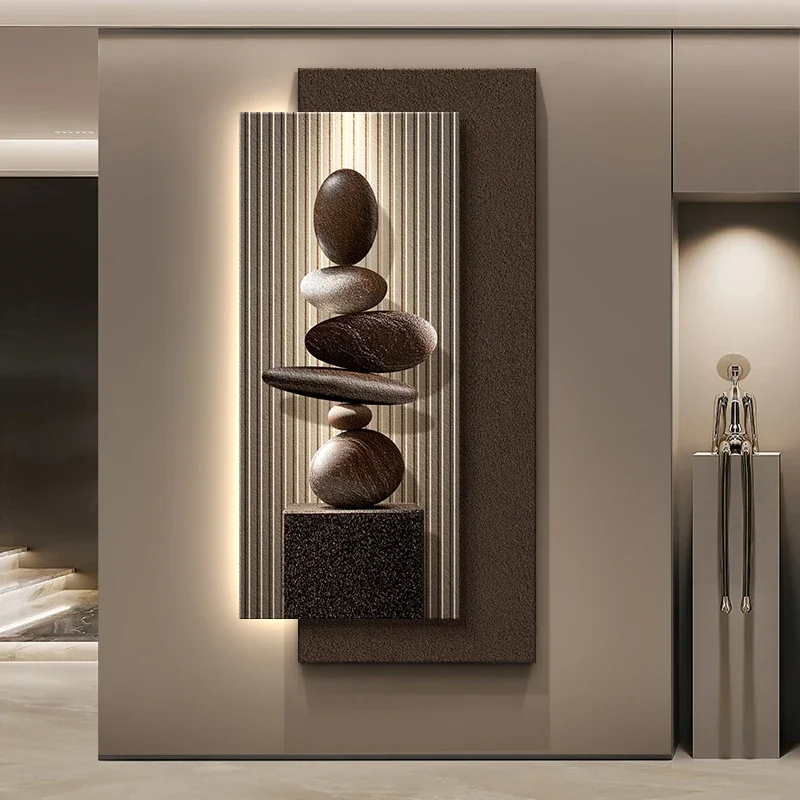 

The Corridor Room Is Decorated With Light Luxury Murals Wall Light Led Light Home Decorations Wall Light Sconce Home Decor