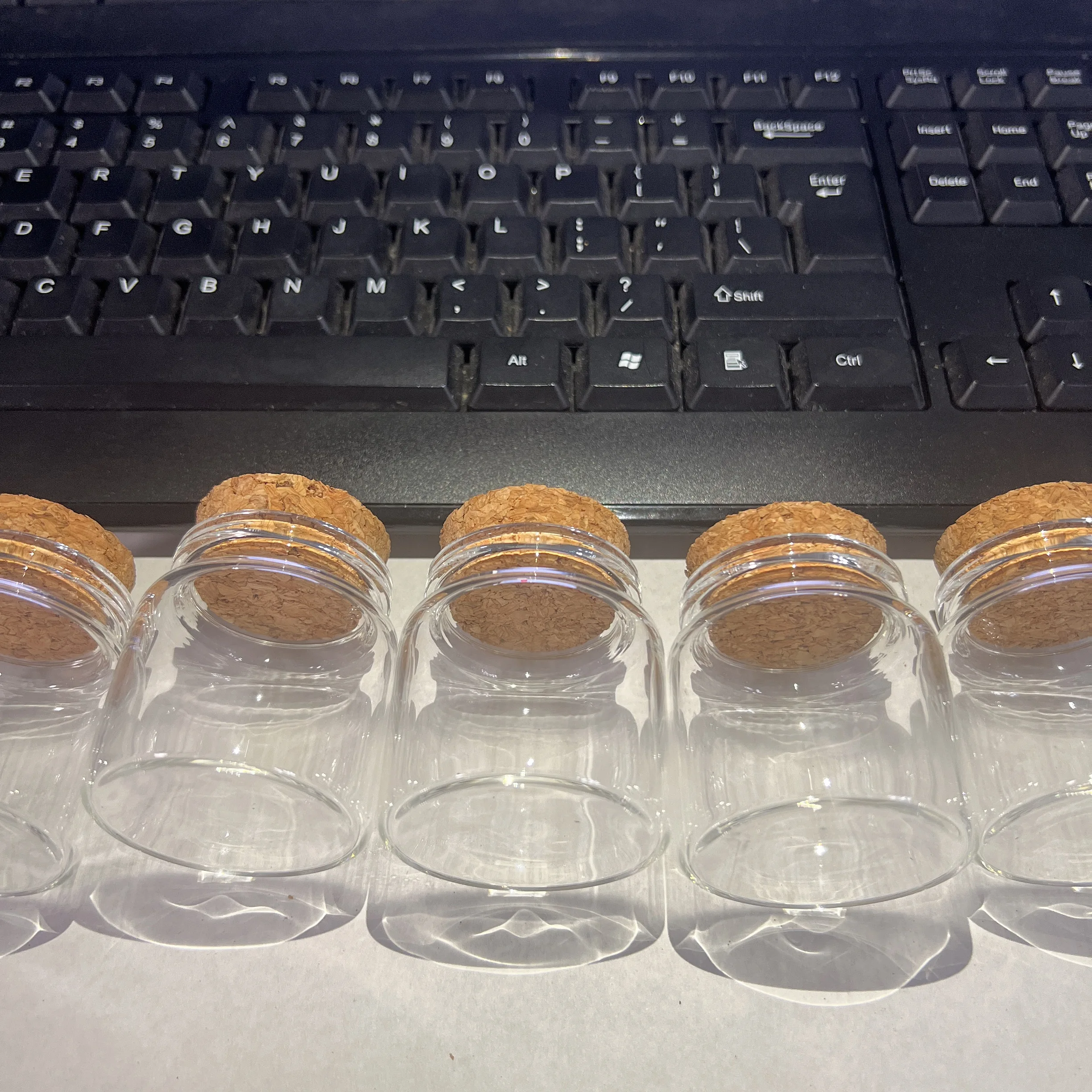 12pcs/Lot 50ml Glass Bottles With Cork Spicy Storage 33×47×50mm Glass Jars Containers Glass Spice Vials Craft DIY Small Jars