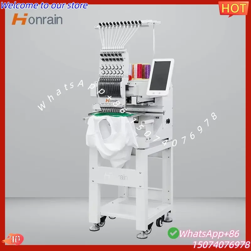 2026 Chinese Factory Sale Computer Industrial Embroidery Machine Single Head Embroidery Sewing Machine for Cloth