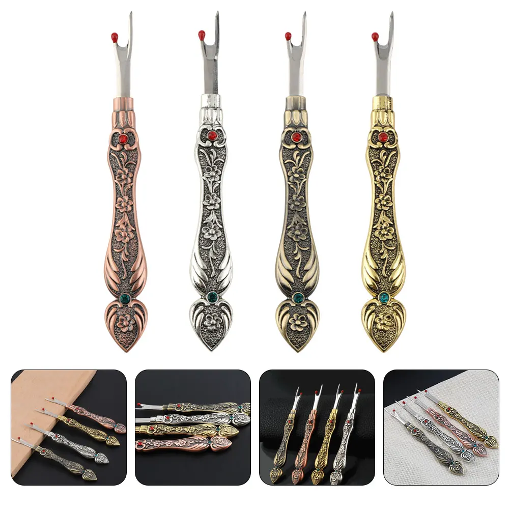 

Creative Metal Seam Ripper Tool Portable Thread Trimming Tool For Sewing Embroidery Removal Compact Zinc Alloy Thread Cutter