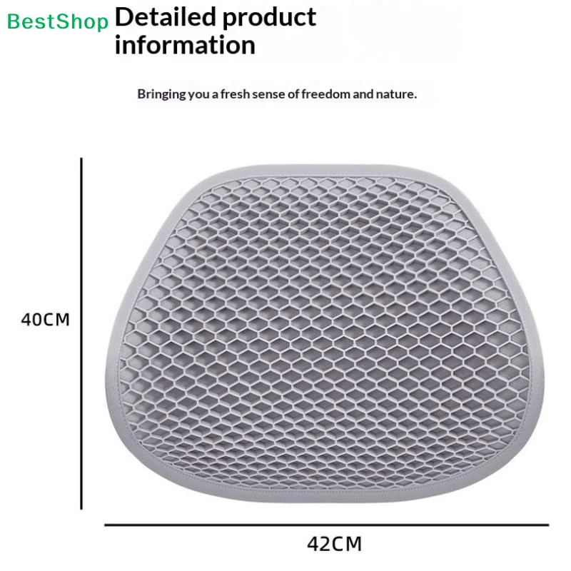 Soft Gel Seat Cushion Honeycomb Design for Office Chair Home Car Breathable Easy Clean Ergonomic Comfortable Pad 1/2PCS - view 6