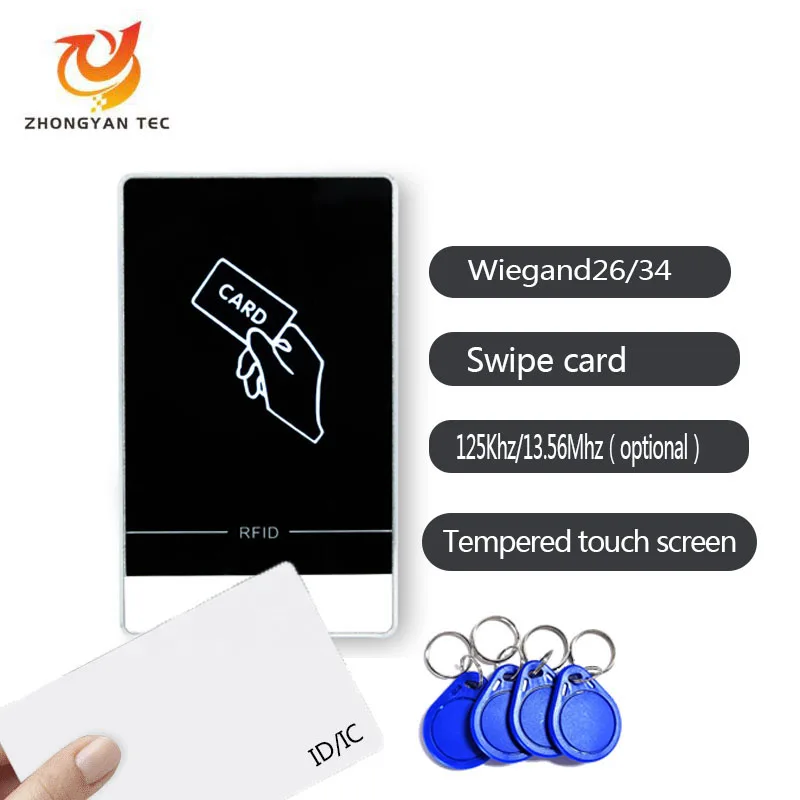 IP68 Waterproof RFID Smart Card Reader RS232 /485 uart output Proximity 125Khz ID NFC Door Lock Access Control Card Reader