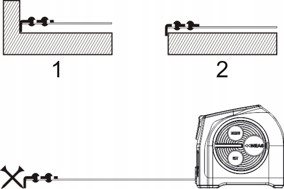 شريط مسافة ليزر دالمييه رقمي 40 متر 5 متر USB-C