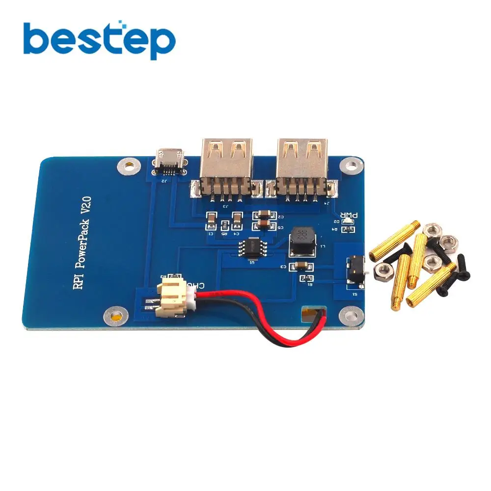 حزمة بطارية ليثيوم لوح تمديد مزود الطاقة مع مفتاح لـ Raspberry Pi 3,2 Model B,1 Model B+ Banana Pi