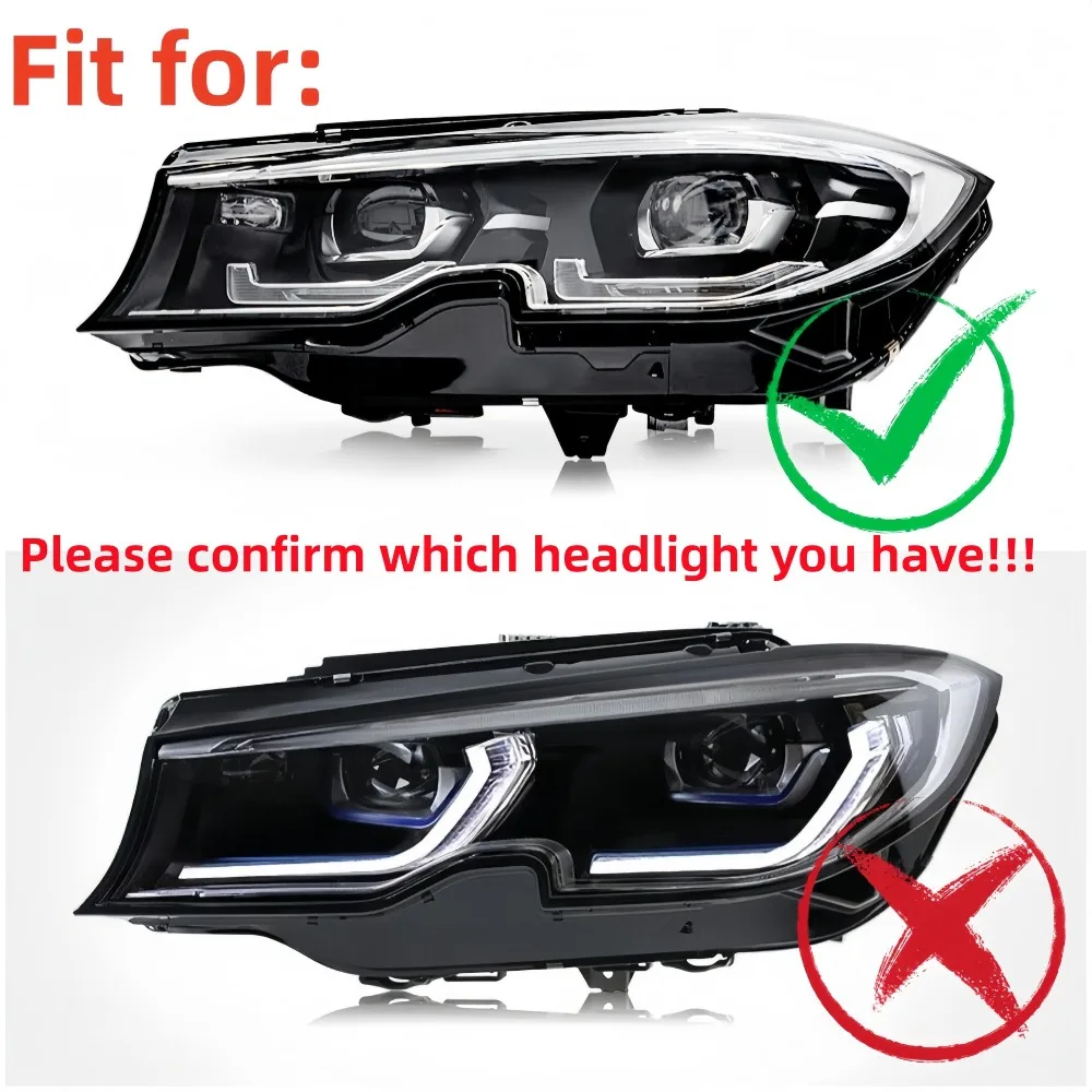 For BMW 3 Series G20 G21 G28 Yellow DRL LED Headlight New Condition Angel Eyes Light Daytime Running Atmosphere Light Accessory