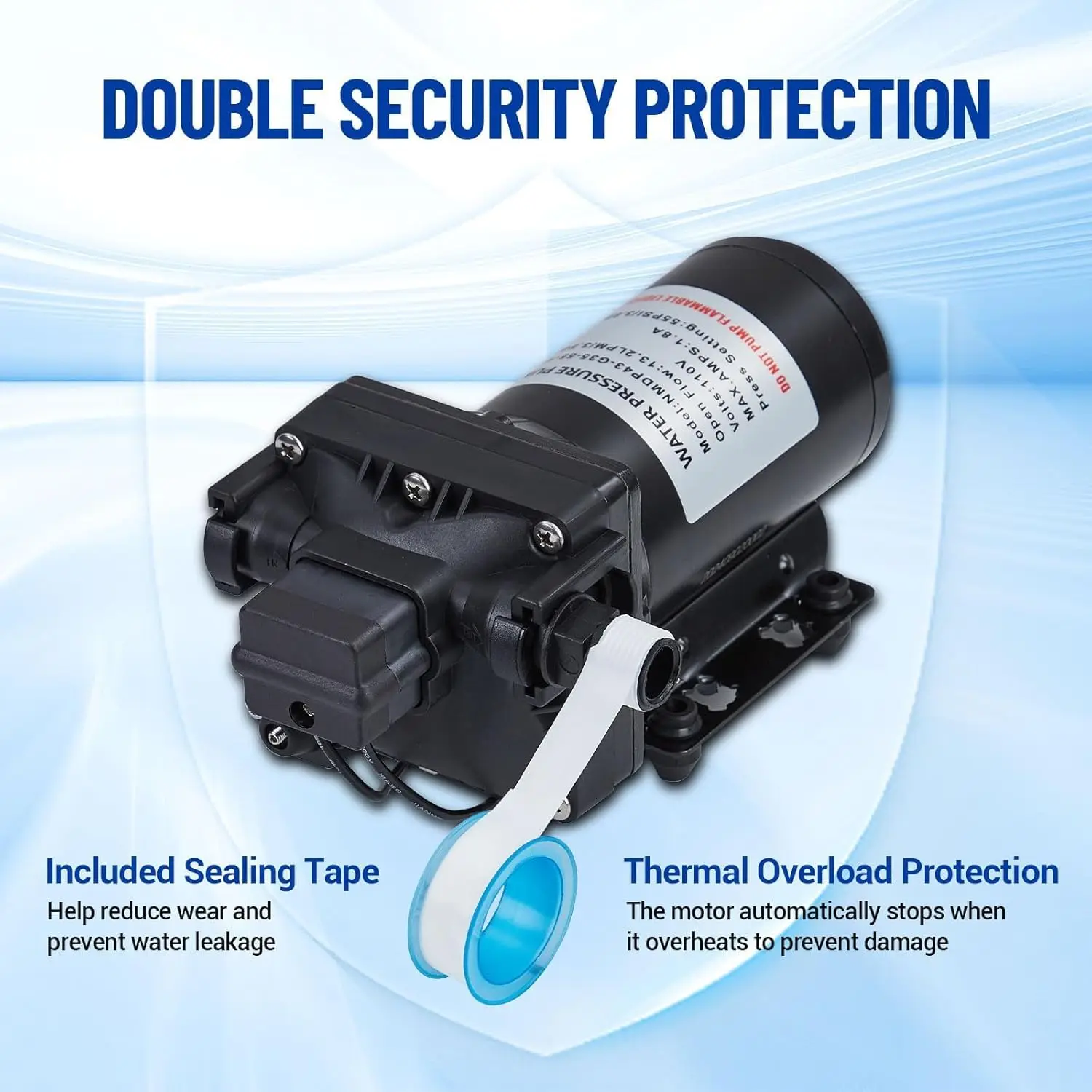 50/55/70 رطل لكل بوصة مربعة مضخة ضغط المياه 3.5/5/5.5 GPM الذاتي فتيلة مضخة الحجاب الحاجز 110 فولت/115 فولت التيار المتناوب ل RV حديقة الري البحرية يخت