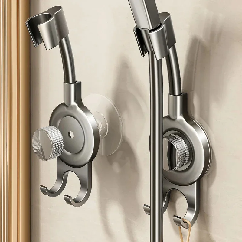 1Pc Universal Shower Head Holder Adjustable Strong Adhesive ABS Shower Brackets Suction Cup Wall Mount Waterproof Shower Base