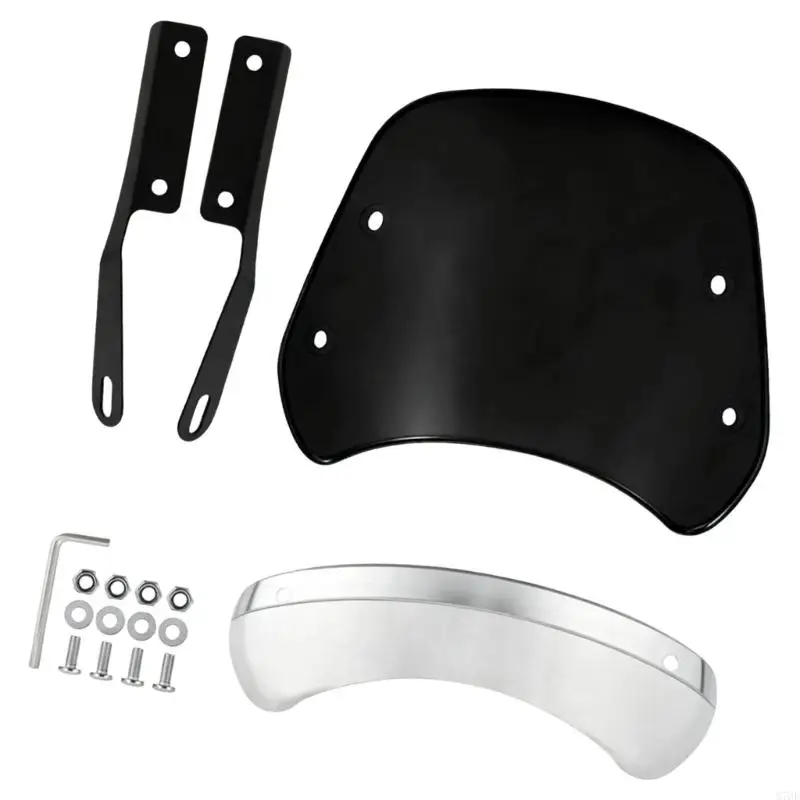 M76E Motorrad-Windschutzscheibe mit Schlitzhalterung und vier Löchern für die Scheinwerfermontage – Detail 10