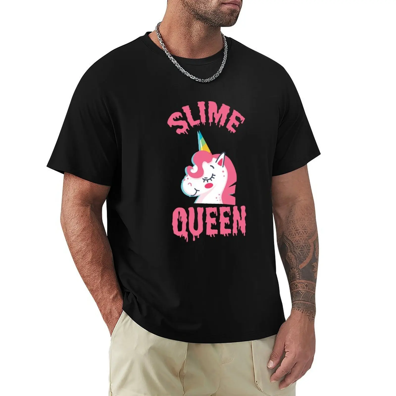 

Unicorn Slime Queen, Girls Slime Queen, Slime Birthday Party Gift T-Shirt luxury t-shirt graphic shirts mens designer clothes
