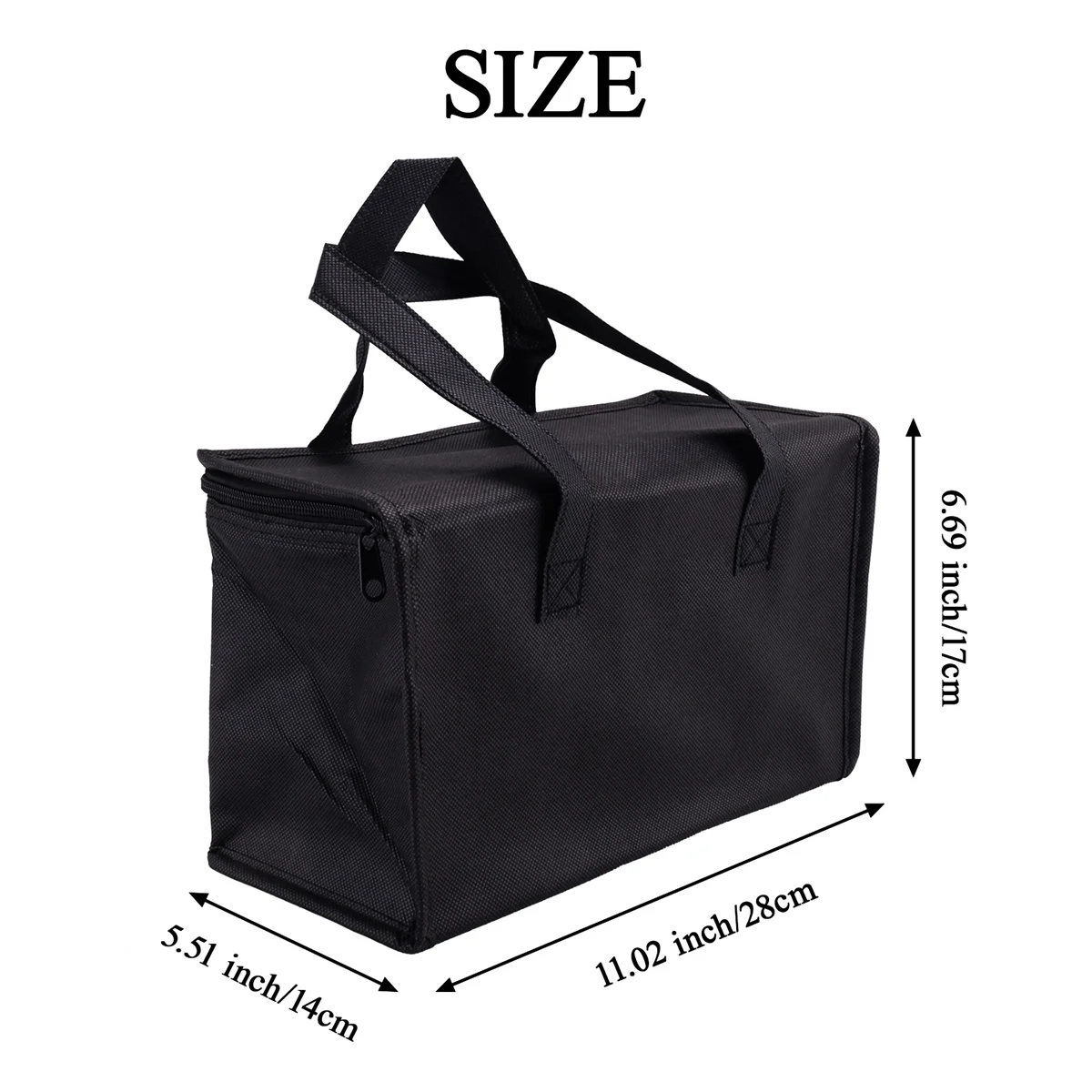 AB89-2 Pack Insulated Grocery Bag: Heavy Duty Foldable Shopping Storage Zipper Tote Bag for Hot and Cold Reusable Shopping Cater